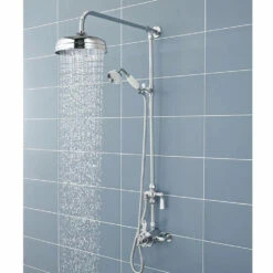 Butler & Rose Eliza Traditional Shower Valve & Rigid Riser Kit 10 Butler & Rose Eliza Traditional Shower Valve & Rigid Riser Kit -TAP WAREHOUSE Shop eliza traditional shower riser kit lifestyle 2