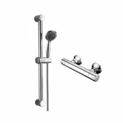 Eloise Thermostatic Bar Shower Valve & Slide Rail Kit