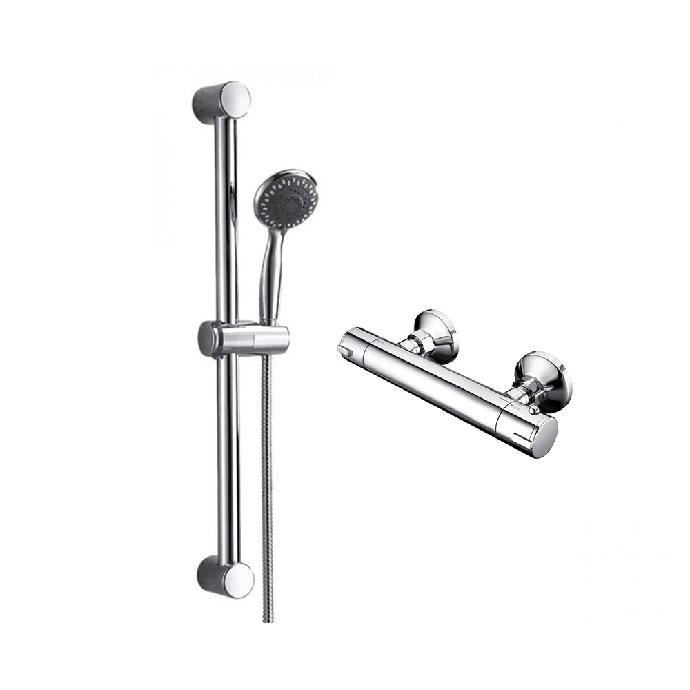 Eloise Thermostatic Bar Shower Valve & Slide Rail Kit 3 Eloise Thermostatic Bar Shower Valve & Slide Rail Kit