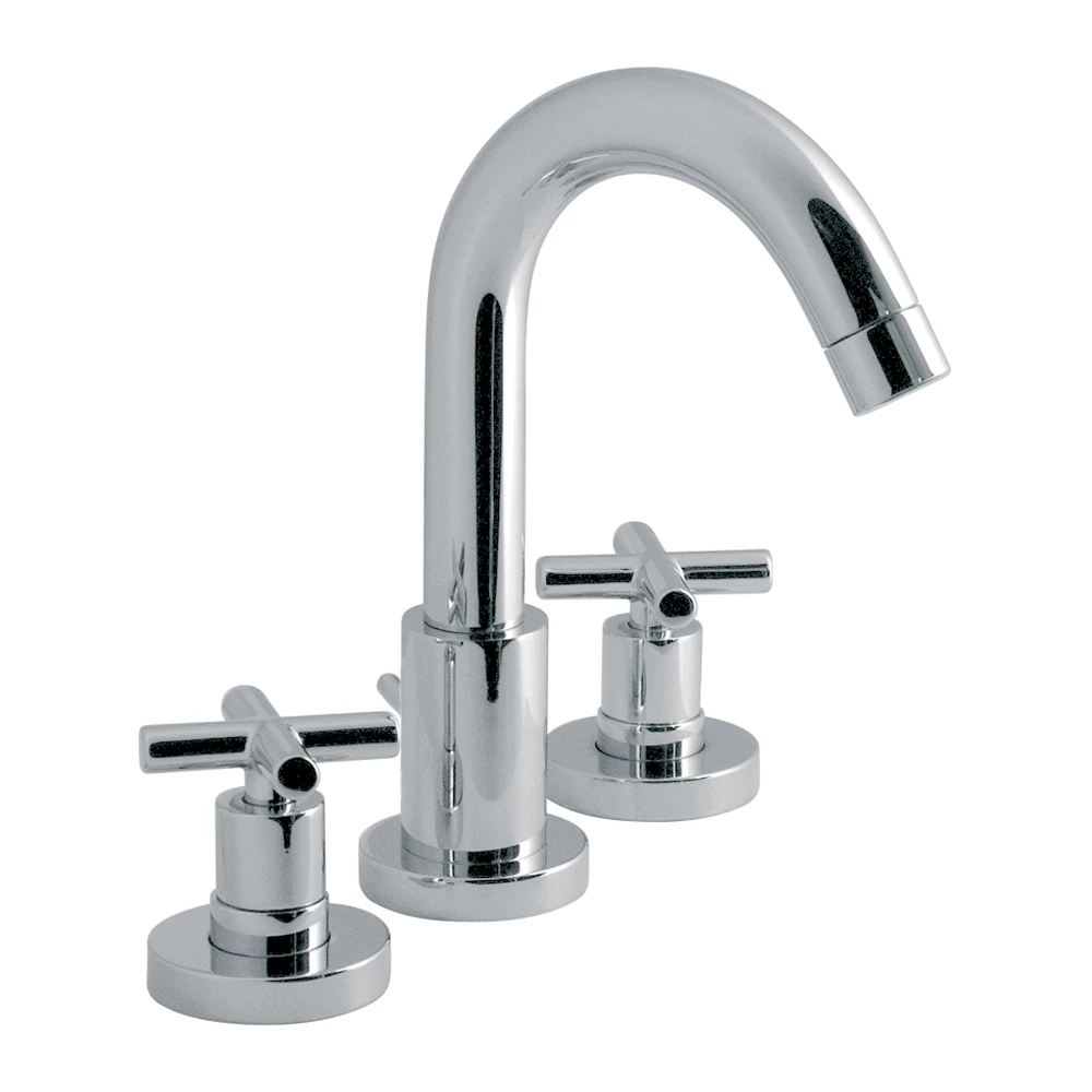 Vado Elements Water 3 Hole Basin Mixer With Pop-Up Waste 3 Vado Elements Water 3 Hole Basin Mixer With Pop-Up Waste