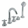 Vado Elements Water 5 Hole Bath Shower Mixer With Shower Kit 2 Vado Elements Water 5 Hole Bath Shower Mixer With Shower Kit -TAP WAREHOUSE Shop elw 135 3 4