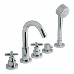 Vado Elements Water 5 Hole Bath Shower Mixer With Shower Kit