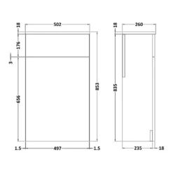 Emily 500mm WC Unit - Gloss White 13 Emily 500mm WC Unit - Gloss White -TAP WAREHOUSE Shop emily 500 back to wall toilet unit tech