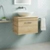 Emily 600mm Wall Mounted 1 Drawer Unit And Countertop - Gloss White - Hudson Reed Rectangular Countertop Basin 1 Emily 600mm Wall Mounted 1 Drawer Unit And Countertop - Gloss White - Hudson Reed Rectangular Countertop Basin -TAP WAREHOUSE Shop emily 600 wall 1drawer unit countertop natural oak