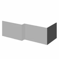 Emily L-Shaped Square End Bath Panel - Gloss Grey Mist 16 Emily L-Shaped Square End Bath Panel - Gloss Grey Mist -TAP WAREHOUSE Shop emily end bath panel gloss grey cutout
