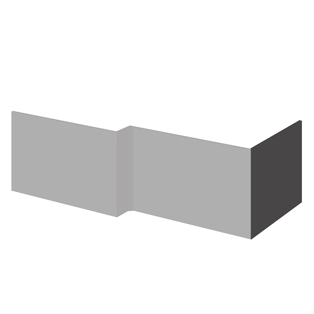 Emily L-Shaped Square End Bath Panel - Gloss Grey Mist 9 Emily L-Shaped Square End Bath Panel - Gloss Grey Mist - Image 7