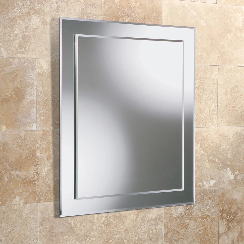 HIB Emma Rectangular Bevelled Mirror On Mirror - 500 X 400mm 3 HIB Emma Rectangular Bevelled Mirror On Mirror - 500 X 400mm