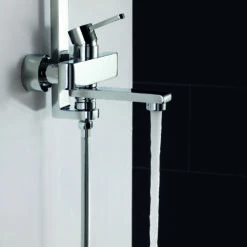 Flova Essence Manual Shower Column With Handset, Overhead Shower & Diverter Bath Spout 10 Flova Essence Manual Shower Column With Handset, Overhead Shower & Diverter Bath Spout -TAP WAREHOUSE Shop essence pic 5