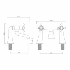 Sagittarius Fantasy Traditional Deck Mounted Bath Filler -TAP WAREHOUSE Shop fantasy 104 tec