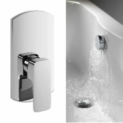 Vellamo Panache Bath Overflow Filler With Concealed Valve