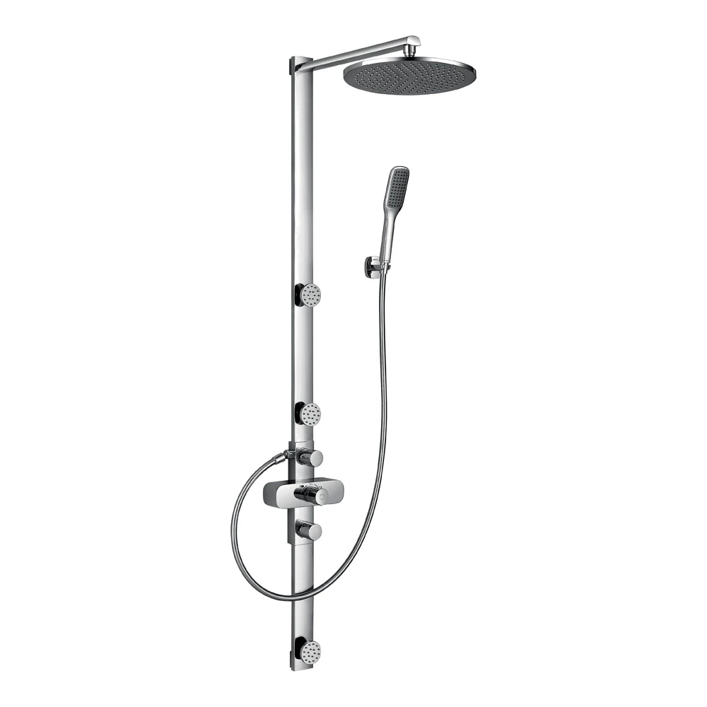 Flova Allore Thermostatic Shower Column With Handset, Body Jets & Overhead Shower 4 Flova Allore Thermostatic Shower Column With Handset, Body Jets & Overhead Shower - Image 2