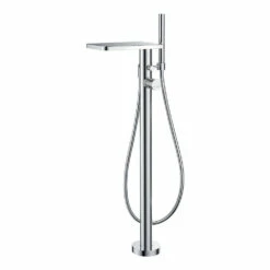 Flova Annecy Free Standing Waterfall Bath Shower Mixer Tap With Handset Kit