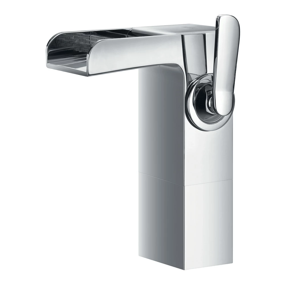 Flova Cascade Mid Height Waterfall Mono Basin Mixer With Clicker Waste 3 Flova Cascade Mid Height Waterfall Mono Basin Mixer With Clicker Waste