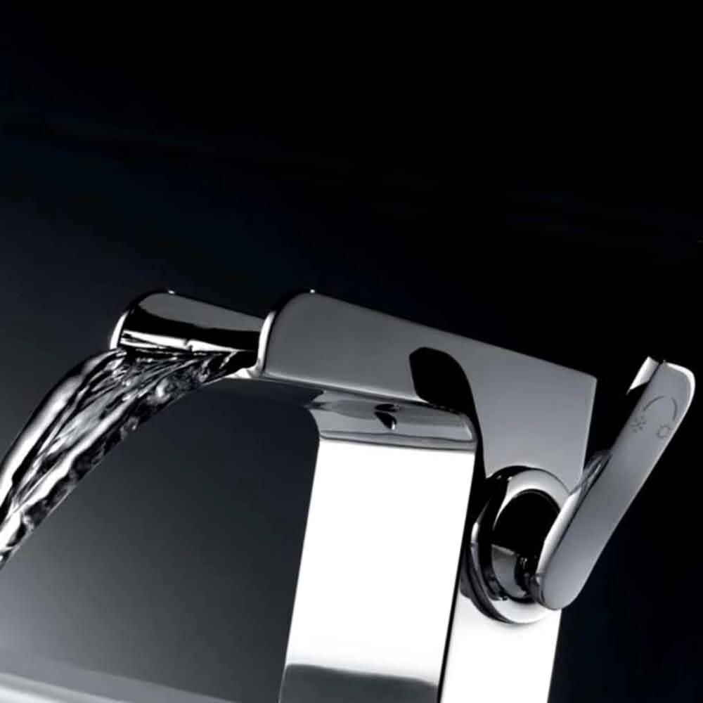 Flova Cascade Mid Height Waterfall Mono Basin Mixer With Clicker Waste 4 Flova Cascade Mid Height Waterfall Mono Basin Mixer With Clicker Waste - Image 2