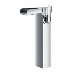 Flova Cascade Tall Waterfall Mono Basin Mixer With Clicker Waste
