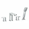 Flova Dekka 4 Hole Deck Mounted Bath Shower Mixer With Pull Out Handset -TAP WAREHOUSE Shop flova de4hbsm