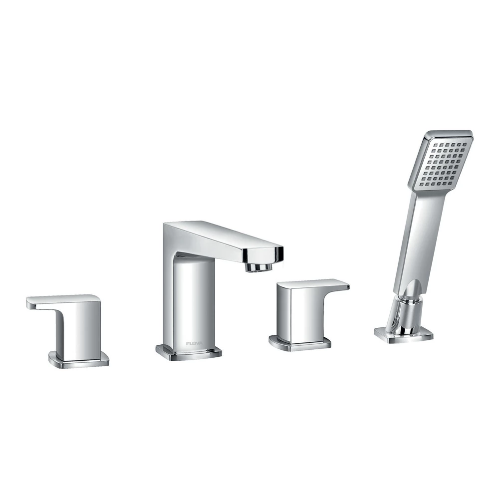 Flova Dekka 4 Hole Deck Mounted Bath Shower Mixer With Pull Out Handset 3 Flova Dekka 4 Hole Deck Mounted Bath Shower Mixer With Pull Out Handset