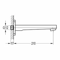 Flova Dekka Wall Mounted Bath Spout 7 Flova Dekka Wall Mounted Bath Spout -TAP WAREHOUSE Shop flova debasbfspout tech