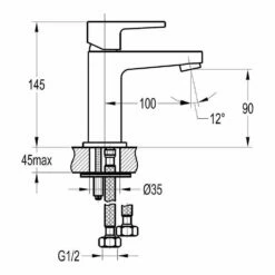 Flova Dekka Cloakroom Mono Basin Mixer With Clicker Waste 7 Flova Dekka Cloakroom Mono Basin Mixer With Clicker Waste -TAP WAREHOUSE Shop flova desbas tech