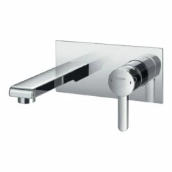 Flova Essence Wall Mounted Single Lever Basin Mixer With Clicker Waste