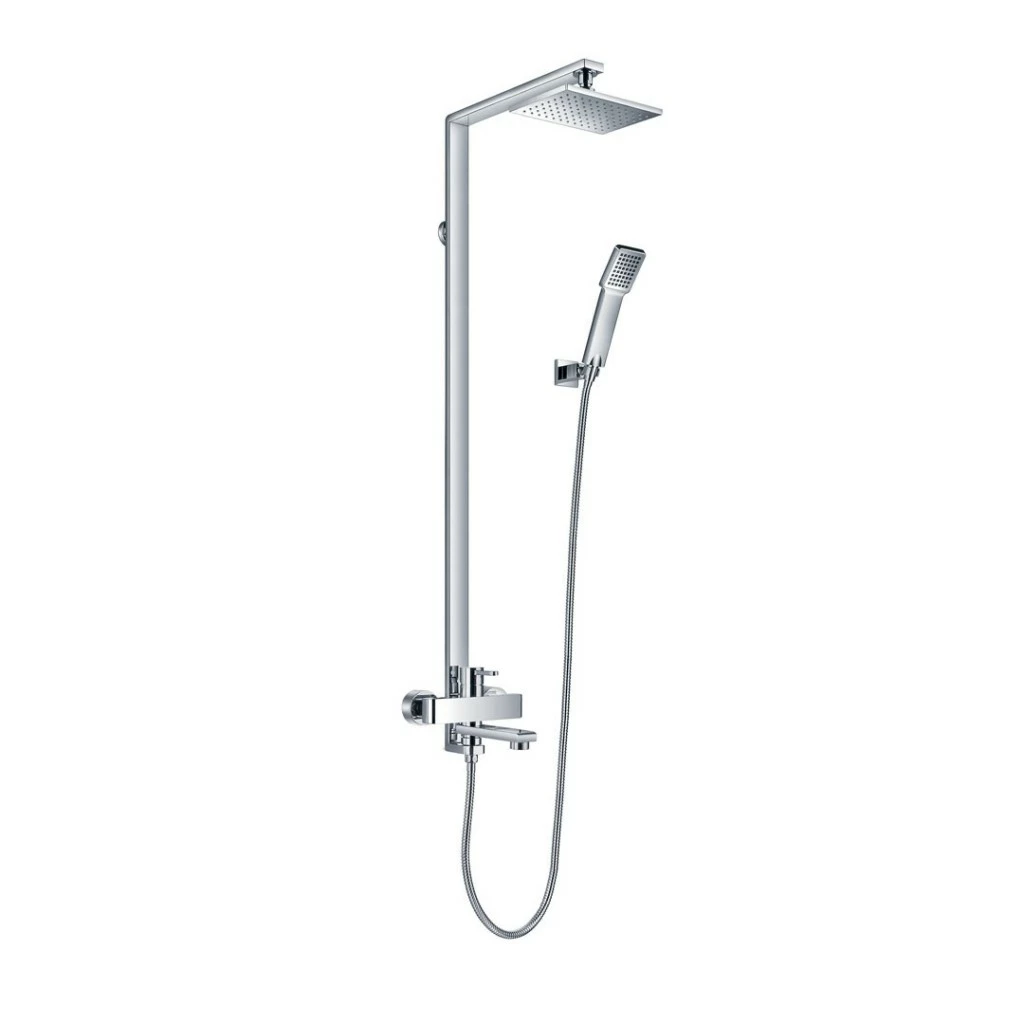 Flova Essence Manual Shower Column With Handset, Overhead Shower & Diverter Bath Spout 3 Flova Essence Manual Shower Column With Handset, Overhead Shower & Diverter Bath Spout