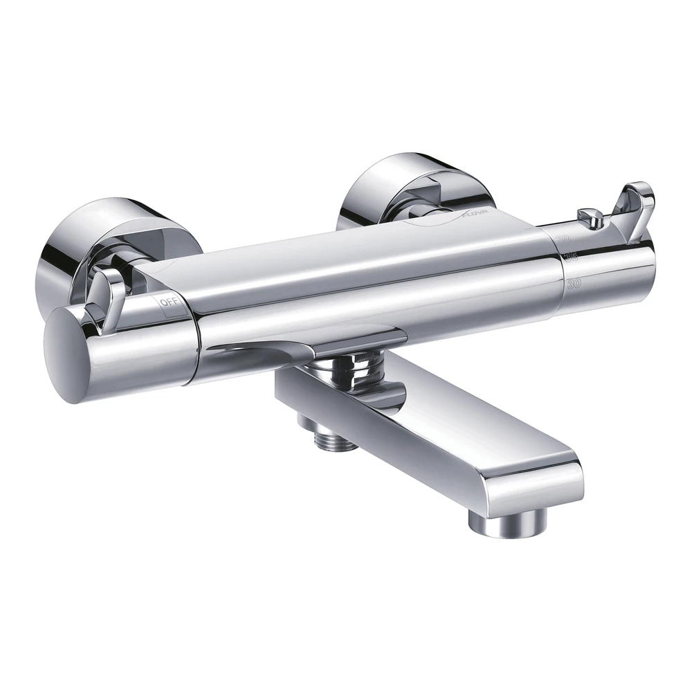 Flova Essence Exposed Thermostatic Bath & Shower Mixer With Diverter Spout 3 Flova Essence Exposed Thermostatic Bath & Shower Mixer With Diverter Spout