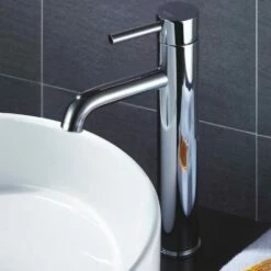 Flova Levo Tall Mono Basin Mixer With Clicker Waste 6 Flova Levo Tall Mono Basin Mixer With Clicker Waste -TAP WAREHOUSE Shop flova levo tall mono basin mixer with clicker waste hero lvtbas