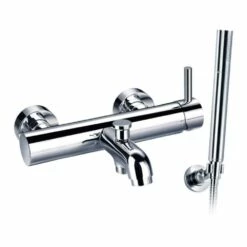 Flova Levo Wall Mounted Single Lever Bath Shower Mixer With Handset Kit