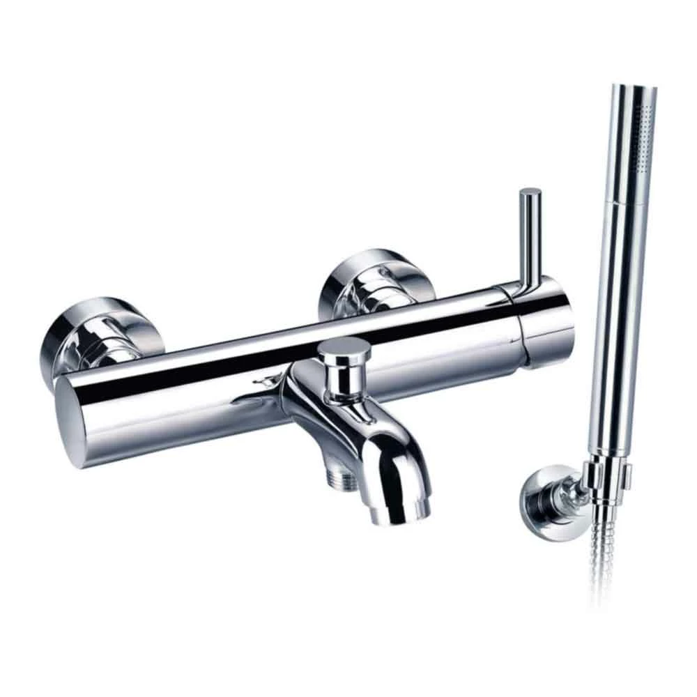 Flova Levo Wall Mounted Single Lever Bath Shower Mixer With Handset Kit 3 Flova Levo Wall Mounted Single Lever Bath Shower Mixer With Handset Kit