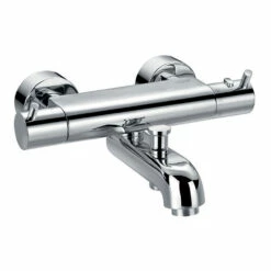 Flova Levo Exposed Thermostatic Wall Mounted Bath Shower Mixer