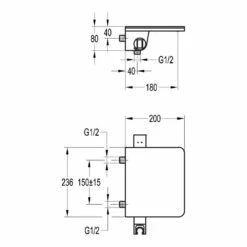 Flova Annecy Wall Mounted Waterfall Bath Shower Mixer With Handset Kit -TAP WAREHOUSE Shop flova size drawing anwmtbsm