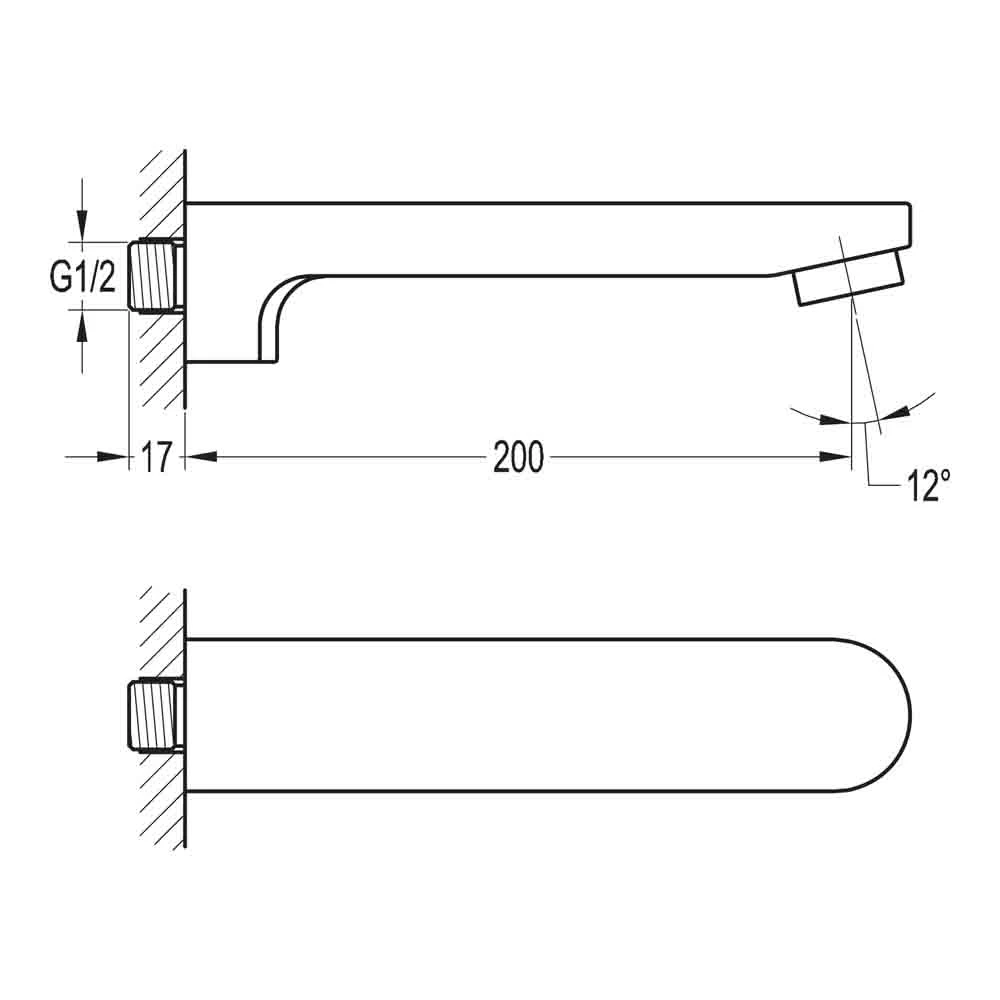 Flova Smart Wall Mounted Bath Spout 4 Flova Smart Wall Mounted Bath Spout - Image 2