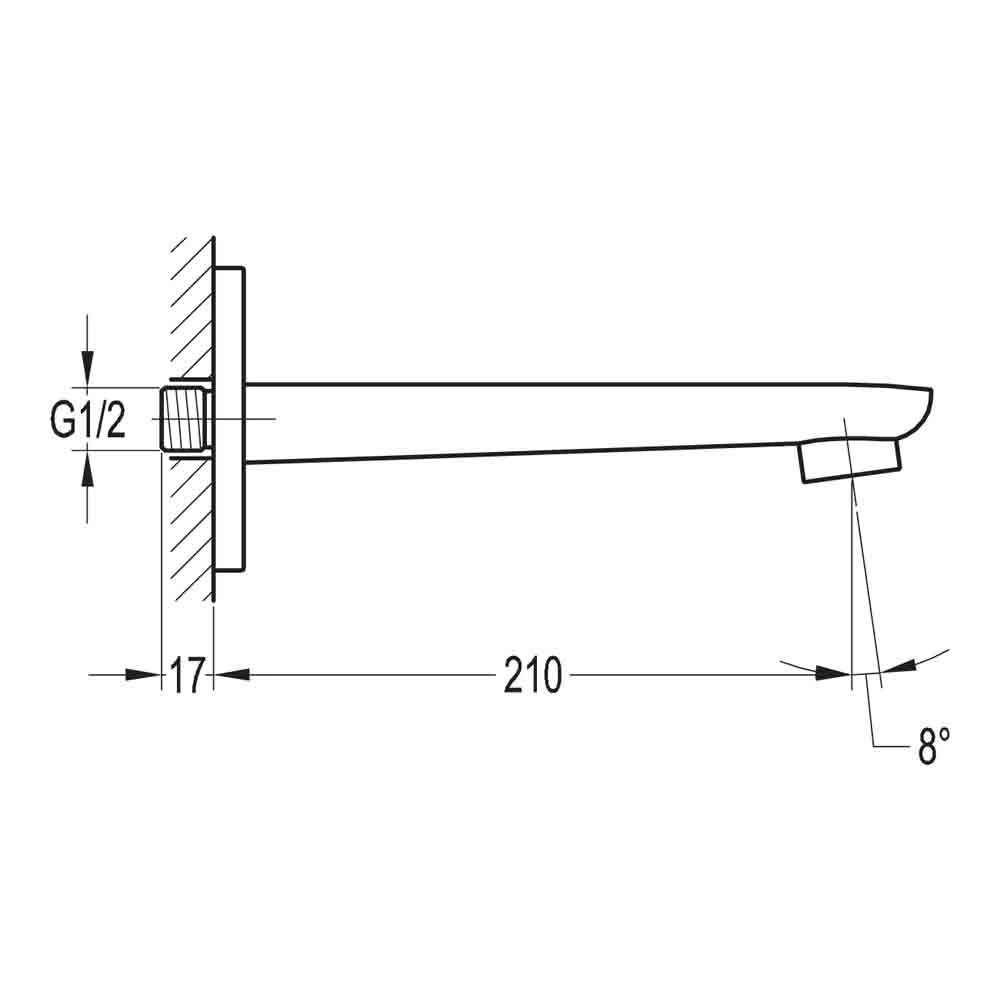 Flova Urban Bath Spout 4 Flova Urban Bath Spout - Image 2