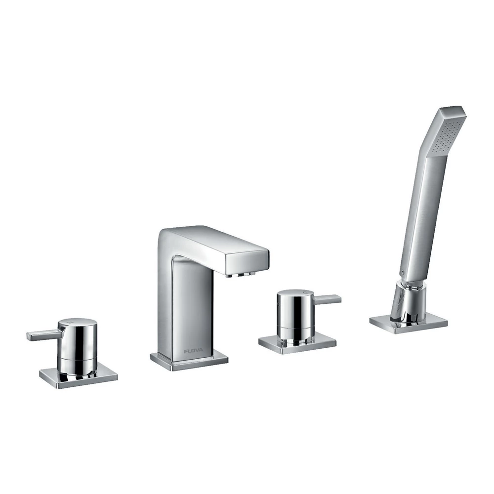 Flova STR8 4 Hole Deck Mounted Bath Shower Mixer With Pull Out Handset 4 Flova STR8 4 Hole Deck Mounted Bath Shower Mixer With Pull Out Handset - Image 2