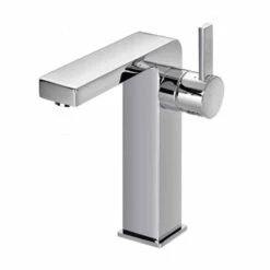 Flova STR8 Mid Height Mono Basin Mixer With Clicker Waste
