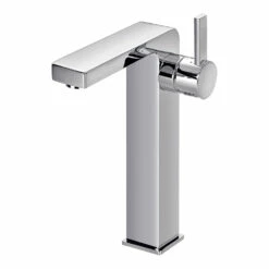 Flova STR8 Tall Mono Basin Mixer With Clicker Waste