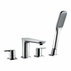 Flova Urban 4 Hole Deck Mounted Bath Shower Mixer With Pull Out Handset -TAP WAREHOUSE Shop flova ur4hbsm