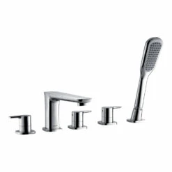 Flova Urban 5 Hole Deck Mounted Bath Shower Mixer With Pull Out Handset