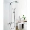 Flova Urban Thermostatic Shower Column With Handset & Dual Function Overhead Shower 1 Flova Urban Thermostatic Shower Column With Handset & Dual Function Overhead Shower -TAP WAREHOUSE Shop flova urban concealed manual mixer valve with overhead shower and handset kit urmohshsp hero