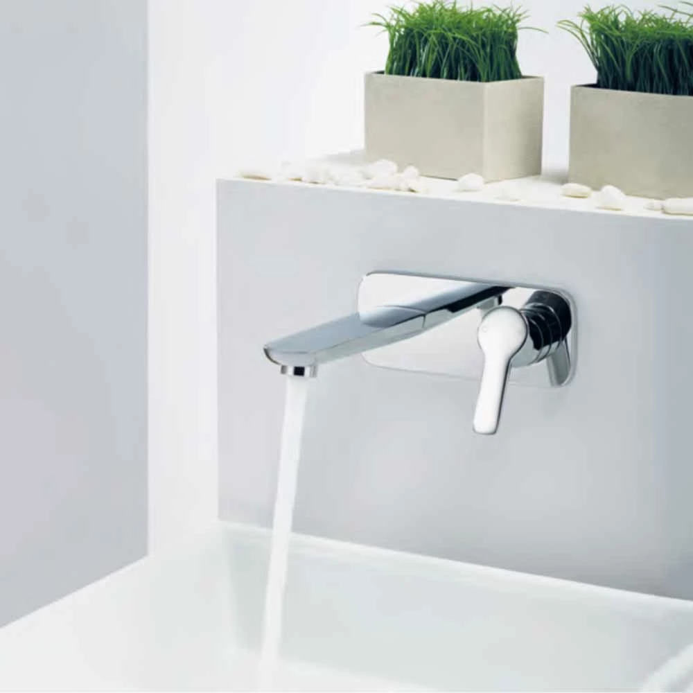 Flova Urban Wall Mounted Basin Mixer With Clicker Waste 4 Flova Urban Wall Mounted Basin Mixer With Clicker Waste - Image 2