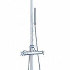 Flova XL Thermostatic Shower Column With Overhead Shower, Handset Kit & Body Jets 11 Flova XL Thermostatic Shower Column With Overhead Shower, Handset Kit & Body Jets -TAP WAREHOUSE Shop flova xl 3 outlets thermostatic shower column set xlsp detail