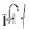 Flova XL Deck Mounted Bath Shower Mixer With Handset Kit -TAP WAREHOUSE Shop flova xl crosshead deck mounted bath shower mixer with handset kit xlbsm
