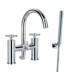 Flova XL Deck Mounted Bath Shower Mixer With Handset Kit
