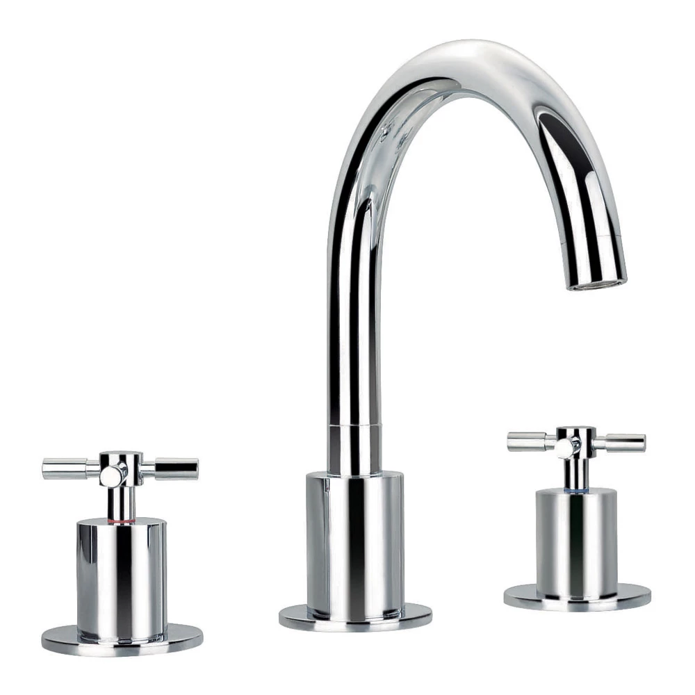 Flova XL Deck Mounted 3 Hole Bath Mixer Tap 3 Flova XL Deck Mounted 3 Hole Bath Mixer Tap