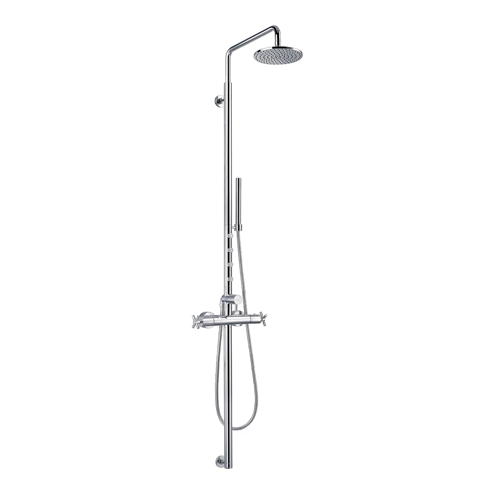Flova XL Thermostatic Shower Column With Overhead Shower, Handset Kit & Body Jets 4 Flova XL Thermostatic Shower Column With Overhead Shower, Handset Kit & Body Jets - Image 2