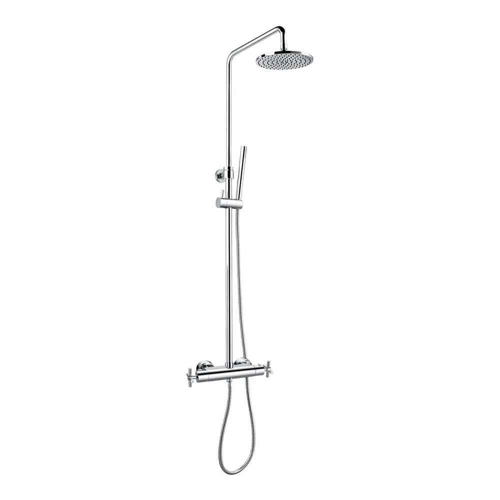 Flova XL Exposed Thermostatic Shower Column With Overhead Shower & Handset 3 Flova XL Exposed Thermostatic Shower Column With Overhead Shower & Handset