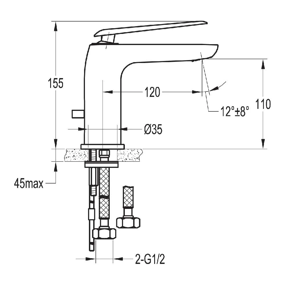 Flova Allore Mono Basin Mixer With Clicker Waste 5 Flova Allore Mono Basin Mixer With Clicker Waste - Image 3