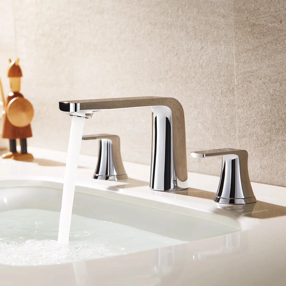 Flova Fusion 3 Hole Basin Mixer With Clicker Waste 3 Flova Fusion 3 Hole Basin Mixer With Clicker Waste