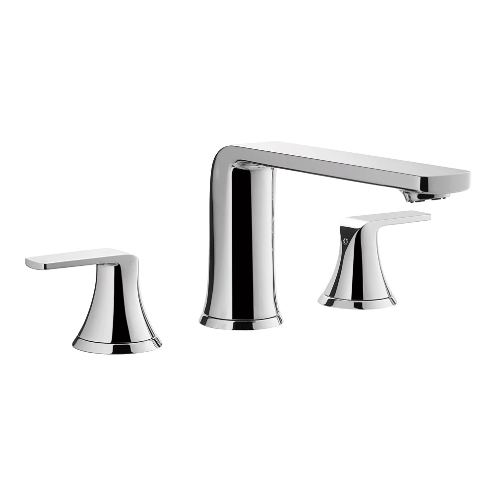 Flova Fusion 3 Hole Deck Mounted Bath Mixer Tap 4 Flova Fusion 3 Hole Deck Mounted Bath Mixer Tap - Image 2