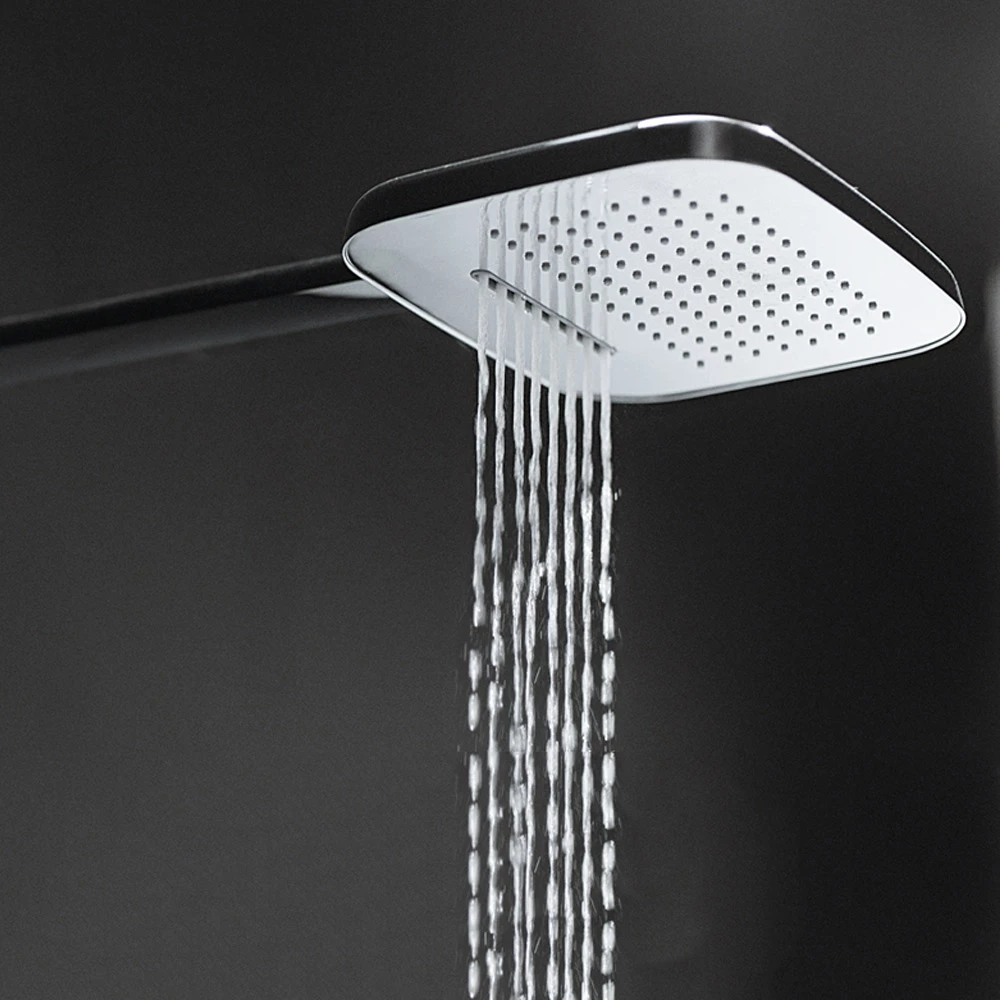 Flova Fusion GoClick Exposed Thermostatic Shower Column With Handset Kit & Dual Function Waterfall Overhead Shower 4 Flova Fusion GoClick Exposed Thermostatic Shower Column With Handset Kit & Dual Function Waterfall Overhead Shower - Image 2